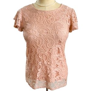 Adrianna Papell Lace Blouse